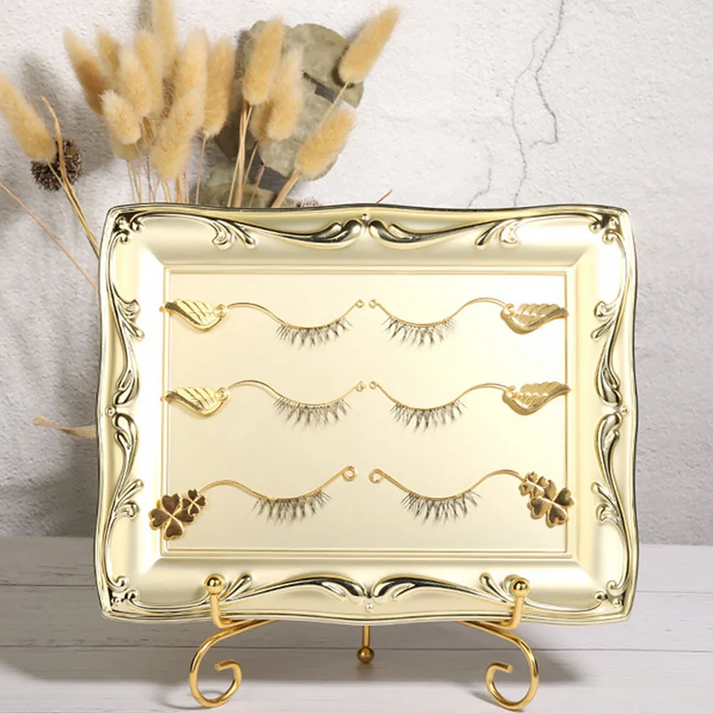 

6Pairs Eyelash Trial Display Tool Premium Metal False Eyelash Wearing Board Adjustable Curve Salon Supplies for Makeup Lovers