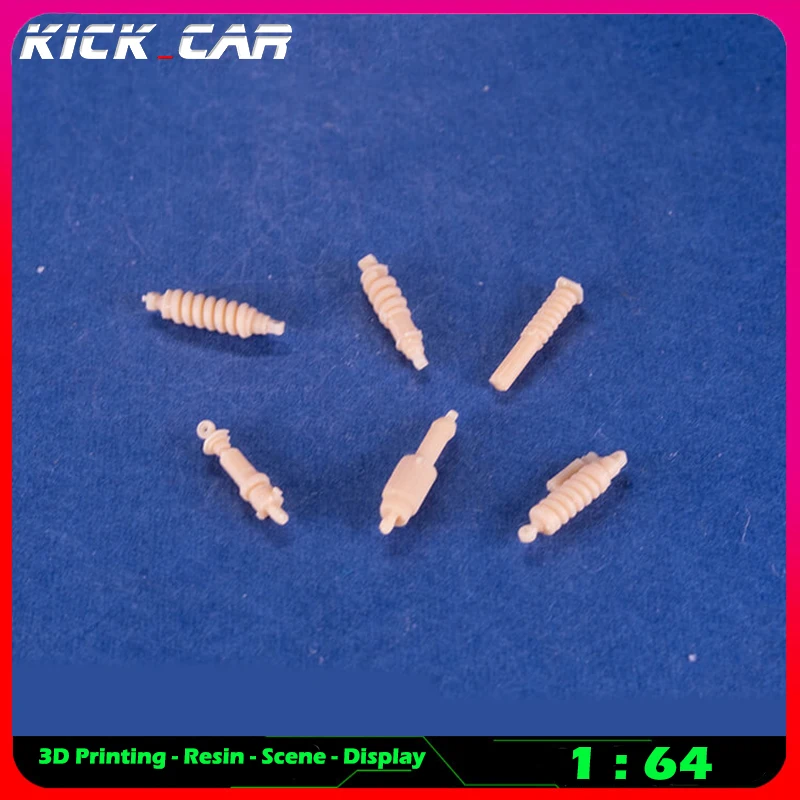 Kickcar 1/64 Vehicle Shock Absorber Model Car Diorama Uncolored Resin Garage Scene Repair Tools Decoration Simulation Scene Toy