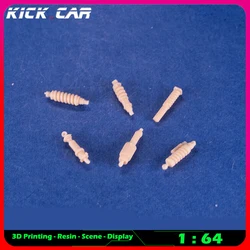 Kickcar 1/64 Vehicle Shock Absorber Model Car Diorama Uncolored Resin Garage Scene Repair Tools Decoration Simulation Scene Toy