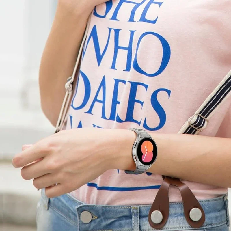 Титановый металлический ремешок No Gap для Samsung Galaxy Watch 6-4 Classic 47 мм 46 мм 43 мм Pro 45 мм Легкий браслет Часы 7/6/5/4 44 мм 40 мм