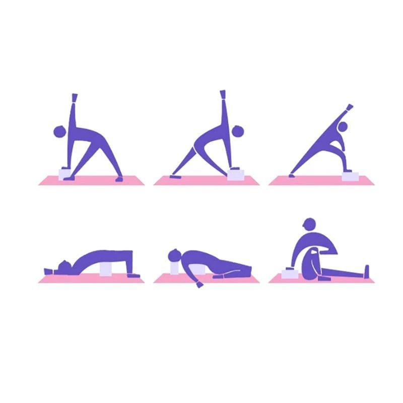 U2JB Multipurpose EVA Yoga Block Pilates Fitness Foam Brick Training Body Shaping Stretching Aid Tool Soft Non-Slip Surface