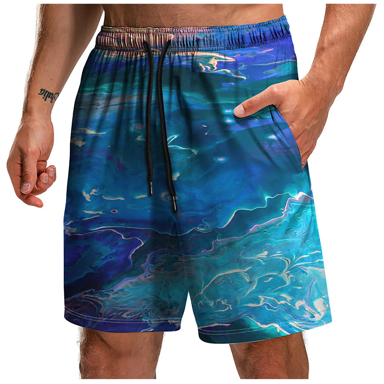 Men'S Summer Fun Beach Pants 3d Digital Printed Shorts With Pockets CalçA Masculina Roupas Masculinas Pantalon Tacticos Hombres