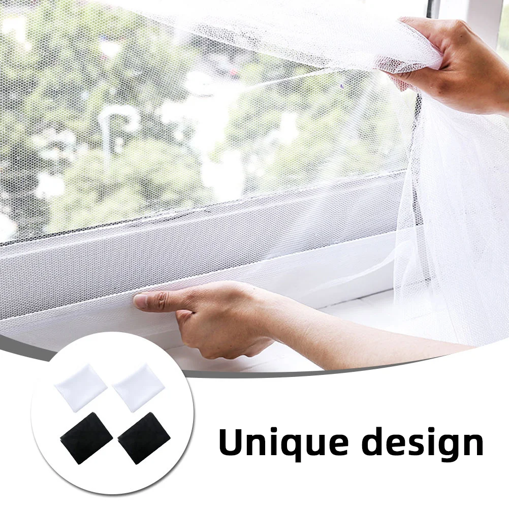 

4pcs Anti Mosquito Screen Mesh Window Netting Self-Adhesive Fine Weaving Strong Toughness Ventilation Diy Cuttable