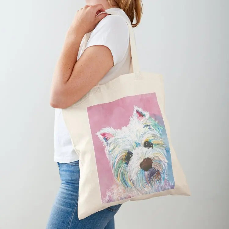 

West highland terrier love Tote Bag eco bag folding Gift bag tote woman tote women