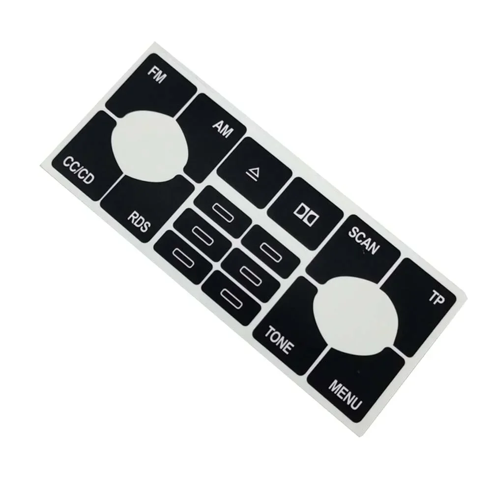 1set For Audi A4 B6 B7 Car Front Radio Button Decal Sticker Power Window Switch Button Repair Kit Alarm Climate Sticker