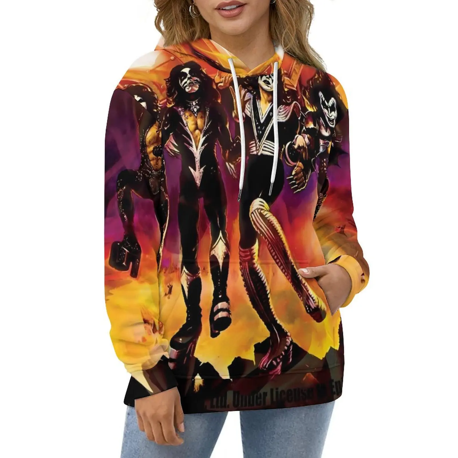 

Kiss Band Hoodies Rock Band Print Hip Hop Casual Hoodie Long Sleeve Y2k Custom Hooded Sweatshirts Gift Idea