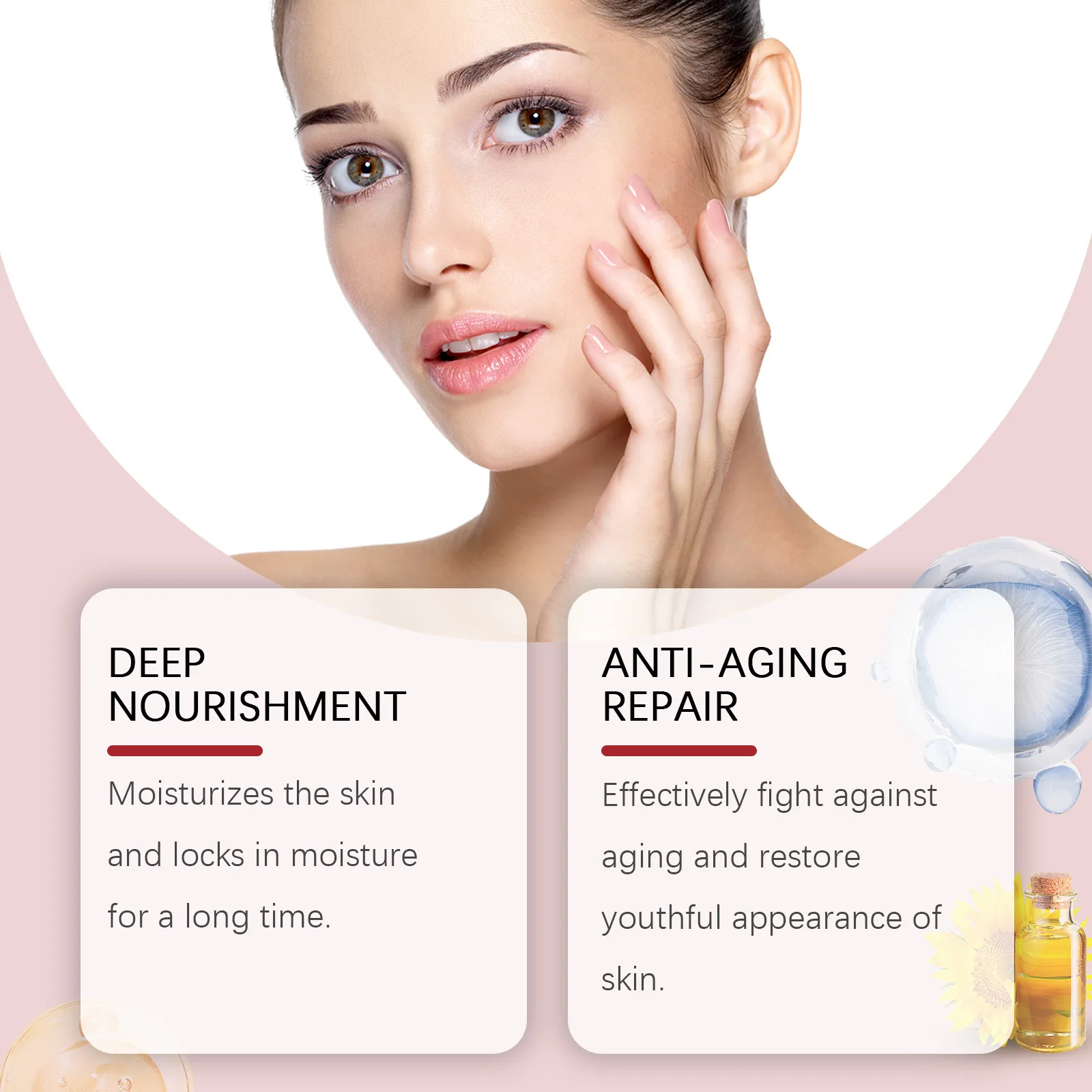 Peptide Day Cream  Improve Dryness Anti Aging Wrinkle Removal Fine Lines Fading Brightening Rejuvenating Tightening Facial Cream