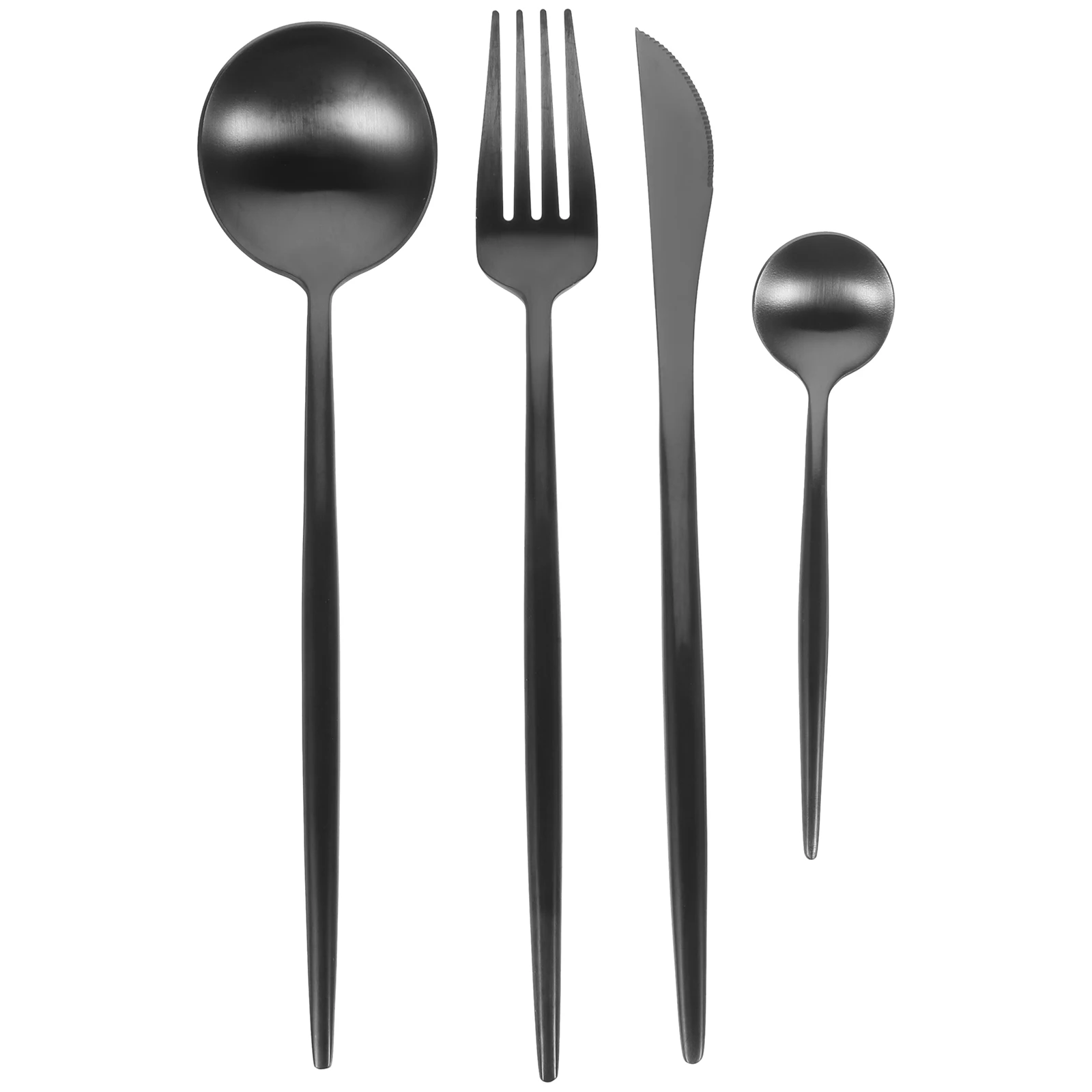 

1Set Stainless Steel Flatware Set Rust Resistant Cutter Spoon Fork Ergonomic Handle for Restaurant Hotel Buffet