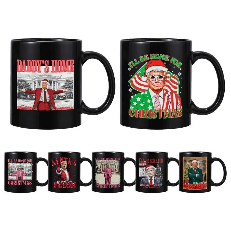 Christmas Coffee Tea Mug Trumps Mugshot Cup Breakfast Dessert Milk Mug Hot Cocoa Chocolate Mug Donald Trumps 2024 Campaign Mug