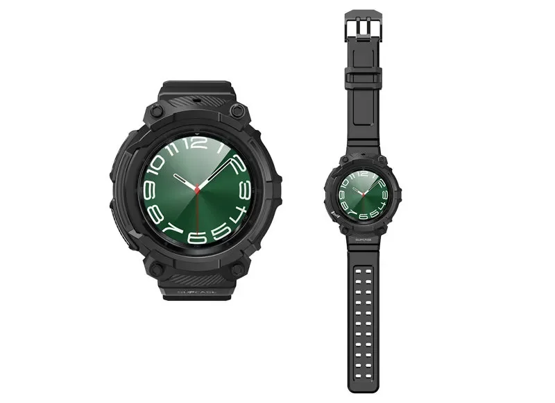 SUPCASE For Samsung Galaxy Watch 6 Classic Case 47mm 2023 UB Pro Rugged Protective Case with Strap Bands & 2Pcs Screen Protector