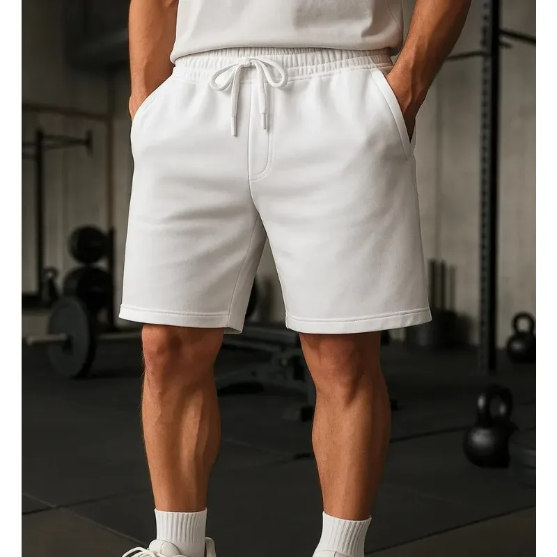 Summer Thin American Retro Sports Solid Color Trendy Brand High Street Loose Casual Men's Shorts Unisex