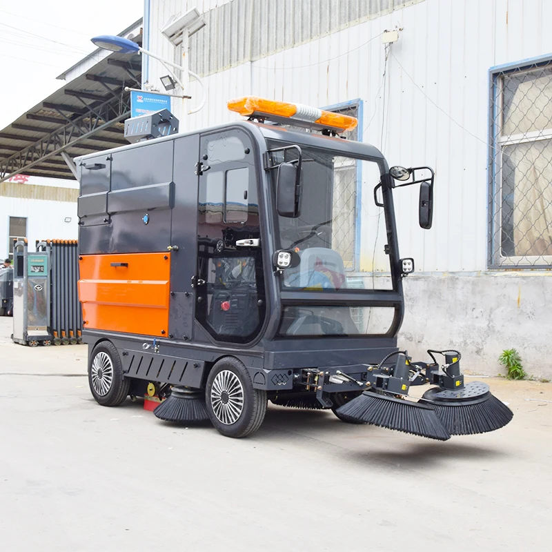 Customized Heavy Duty Ride On Sweeper 2400mm Width 35 Degree Climbing 35000m2h Efficiency Industrial Floor Sweeper