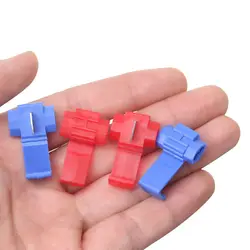 20/50Pcs Wire Terminals Quick Connector Spade Back Crimp Insulated Terminals Block Wire Cable Clamp Terminal Electrical Supplies