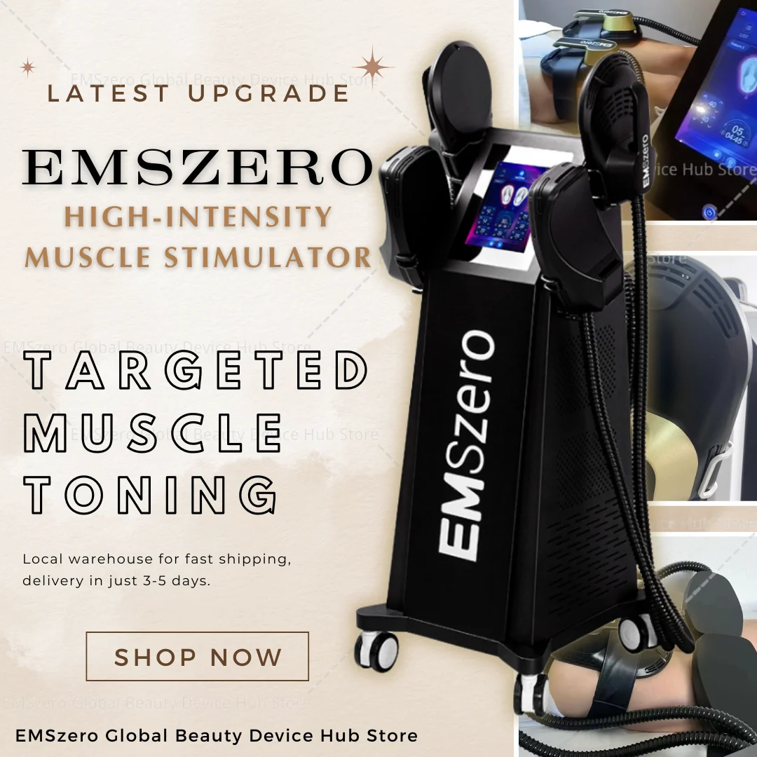 

EMSzero Machine Sculpting Body Muscle Stimulation Massager EMS RF Sculpt Electromagnetic Butt Fat Healthy Beauty Store Salon