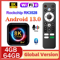 TV98 RK3528 Smart TV Box Android 13 4G 5G Dual WiFi BT5.0 8K 4K HD Media Player Set Top Box 4GB 64GB Voice remote TV box