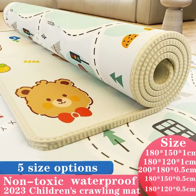 Double Sided EPE Play Mat para crianças, tapete em desenvolvimento, Playmat, quarto do bebê, almofada de rastreamento, brinquedos, novo estilo, 200cm x 180cm