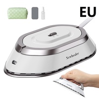 Travel Electric Iron with Dual Voltage Handheld Mini Dry Iron for Clothes No Steam Non-Stick Ceramic Soleplate 30S Fast Heat