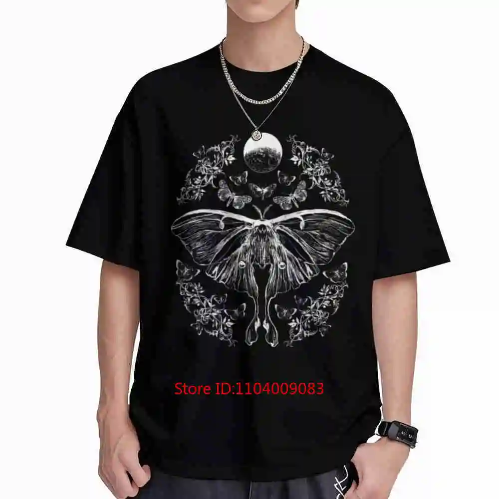 Luna Moth Celestial Bug Witchy Grunge Fairycore Goblincore Short Sleeve Tee 100% Cotton T-Shirt