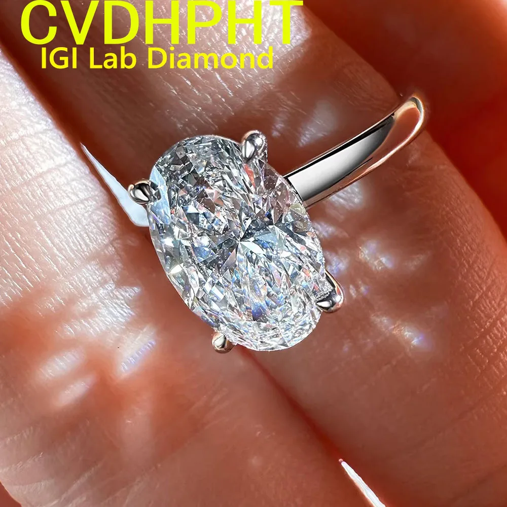 

14K White gold Diamond Ring Oval 1CT-5CT CVD IGI Lab Growing Diamond wedding & engagement ring Factory custom Valentine's Day