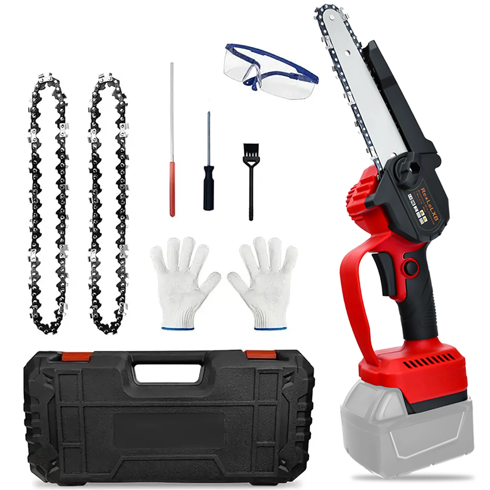 

6-дюймовая мини-бензопила 450 Вт, портативная электрическая пила для обрезки деревьев, деревообрабатывающий инструмент, подходит для батареи Milwaukee 18 В (без батареи)