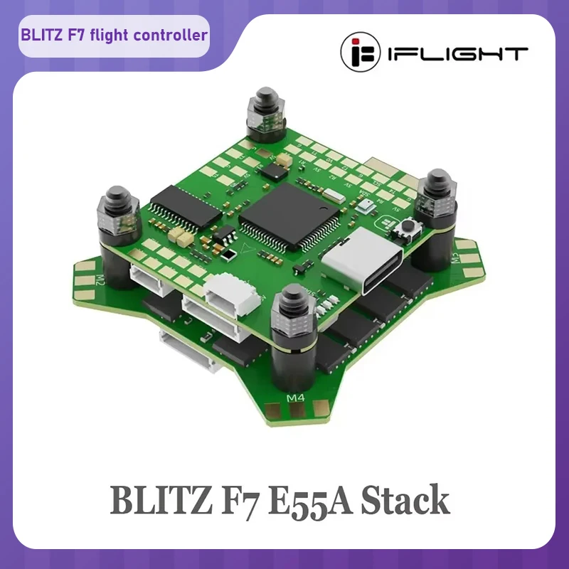 

Аксессуары для радиоуправляемых игрушек IFlight BLITZ F7 Stack F722 Контроллер полета E55 55A BLHELI32 4 в 1 ESC 2-6S DShot 600 для RC FPV Drone