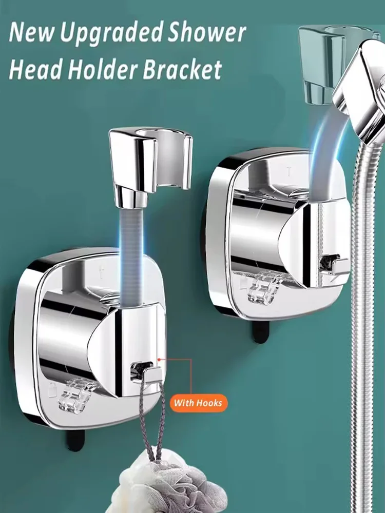 

2025 New Shower Holder Adjustable Self-Adhesive Punch Free Wall Stand Mounted Restroom Showerhead Holder Bathroom Accessories