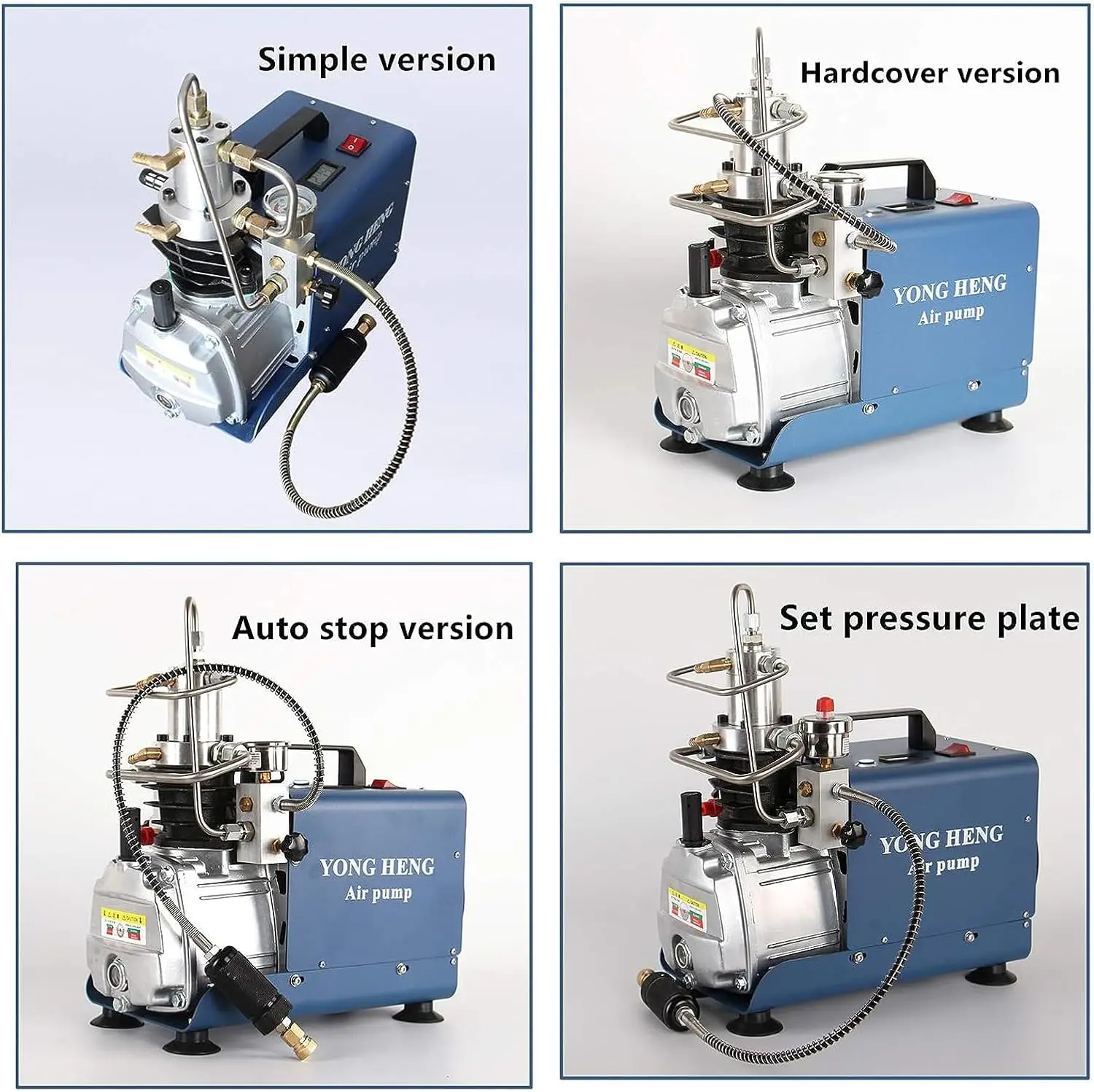 Pompa del compressore d'aria ad alta pressione, controllo regolabile con arresto automatico 110 V 30 MPa Pompa d'aria elettrica Fucile PCP