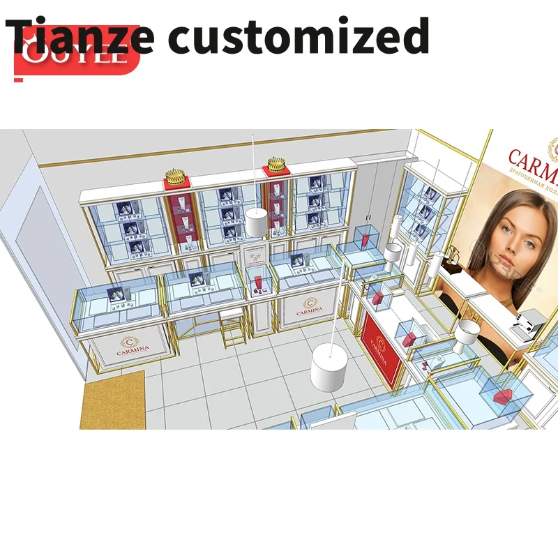 

Customized-Shopping Mall Glass Used Jewelry Kiosk Showcase Jewellery Shop Furniture Design