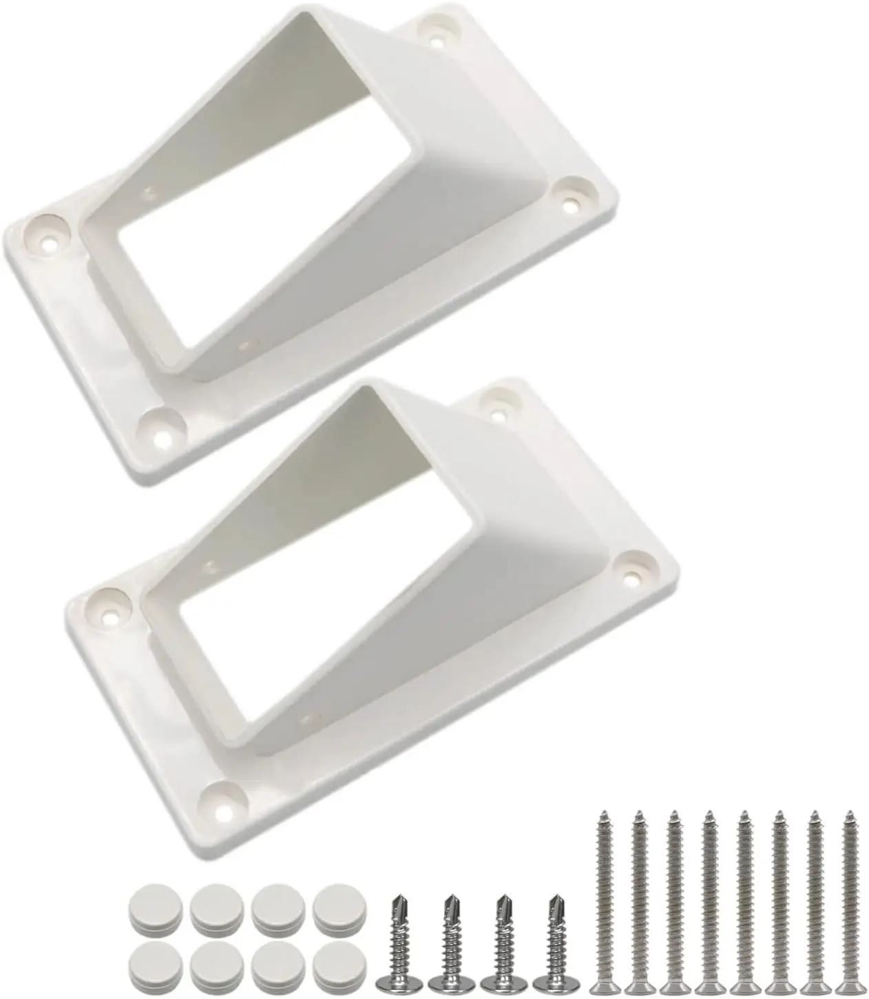 

2x3.5 Stair Rail Bracket Kit for Vinyl Fence, 2 Pack with Screws