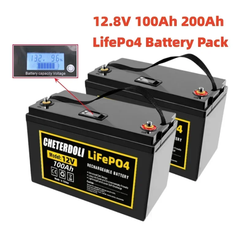 

Aleaivy 12.8V 100Ah 120Ah LifePo4 Battery Pack 12V Rechargeable Battery Pack Lithium Iron Phosphate Lifepo4 Solar Cell tools