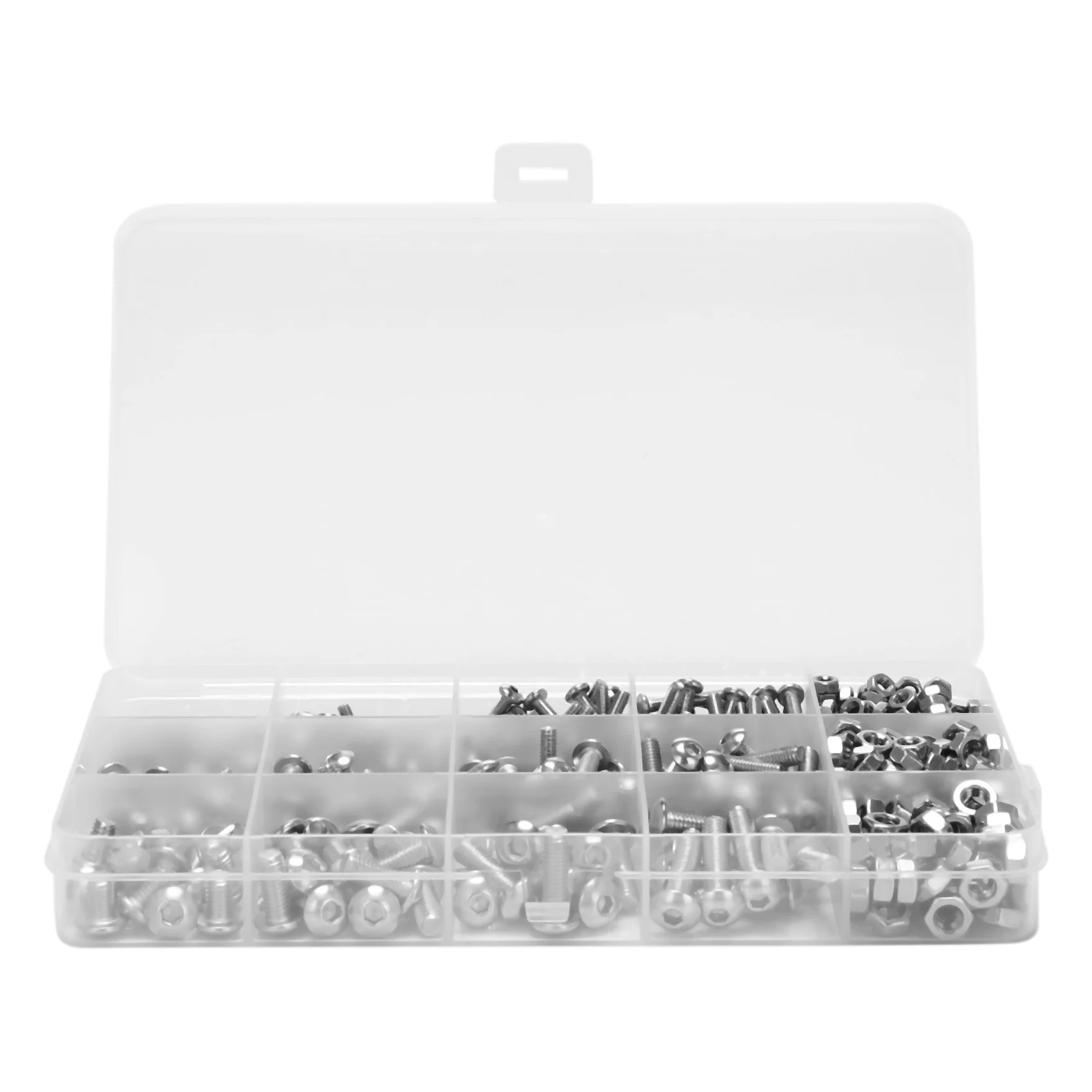 BMBY-2 Set Screw And Nut Kit,Machine Screw And Nut Kit, M3 M5 Stainless Steel Button Head Hex Socket Head Cap Bolts Screws