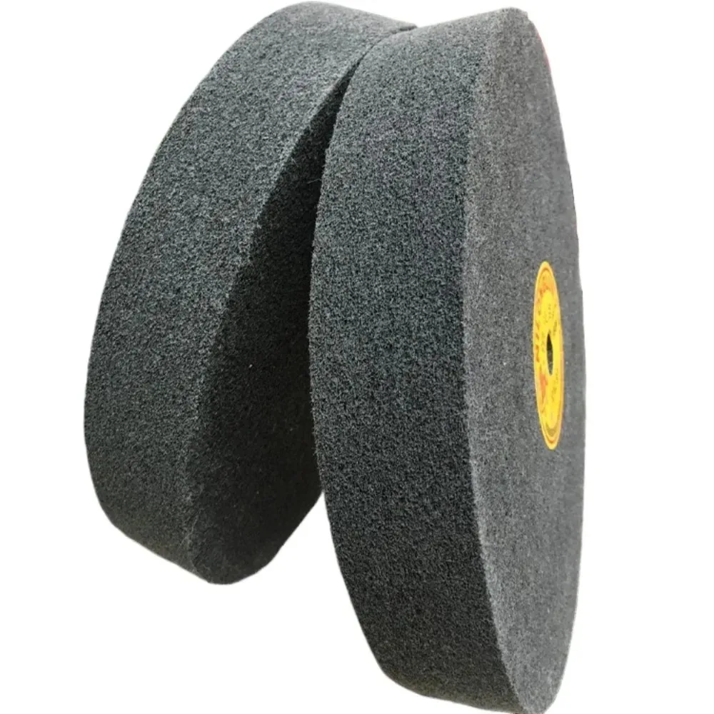 Peça de trabalho de hardware de roda de polimento de fibra de nylon de 12 polegadas; alumínio, cobre e outros tratamento de superfície de moagem e rebarbação.