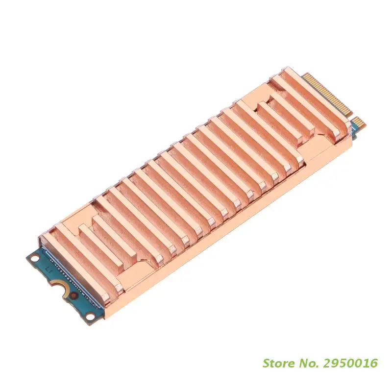 

Pure Copper Heatsink Cooler Heat Sink Thermal Conductive Adhesive for M.2 NGFF 2280 PCI-E NVME SSD Thick 8mm