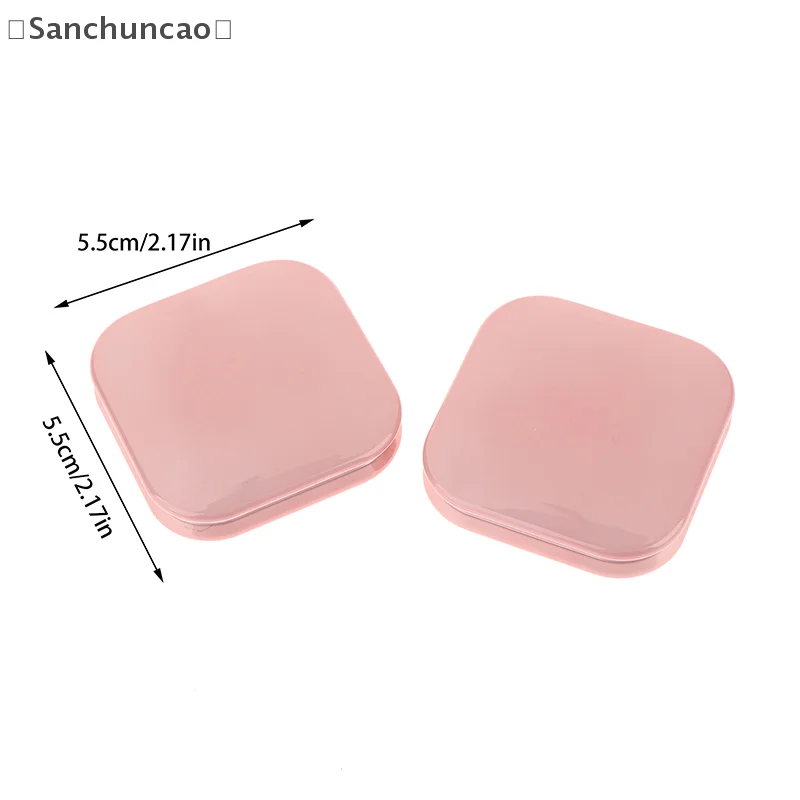 핑크 빈 마그네틱 버클 화장품 팔레트 스퀘어 아이 섀도우 블러셔 DIY 메이크업 박스 블러셔 고광택 립스틱 디스펜싱 박스