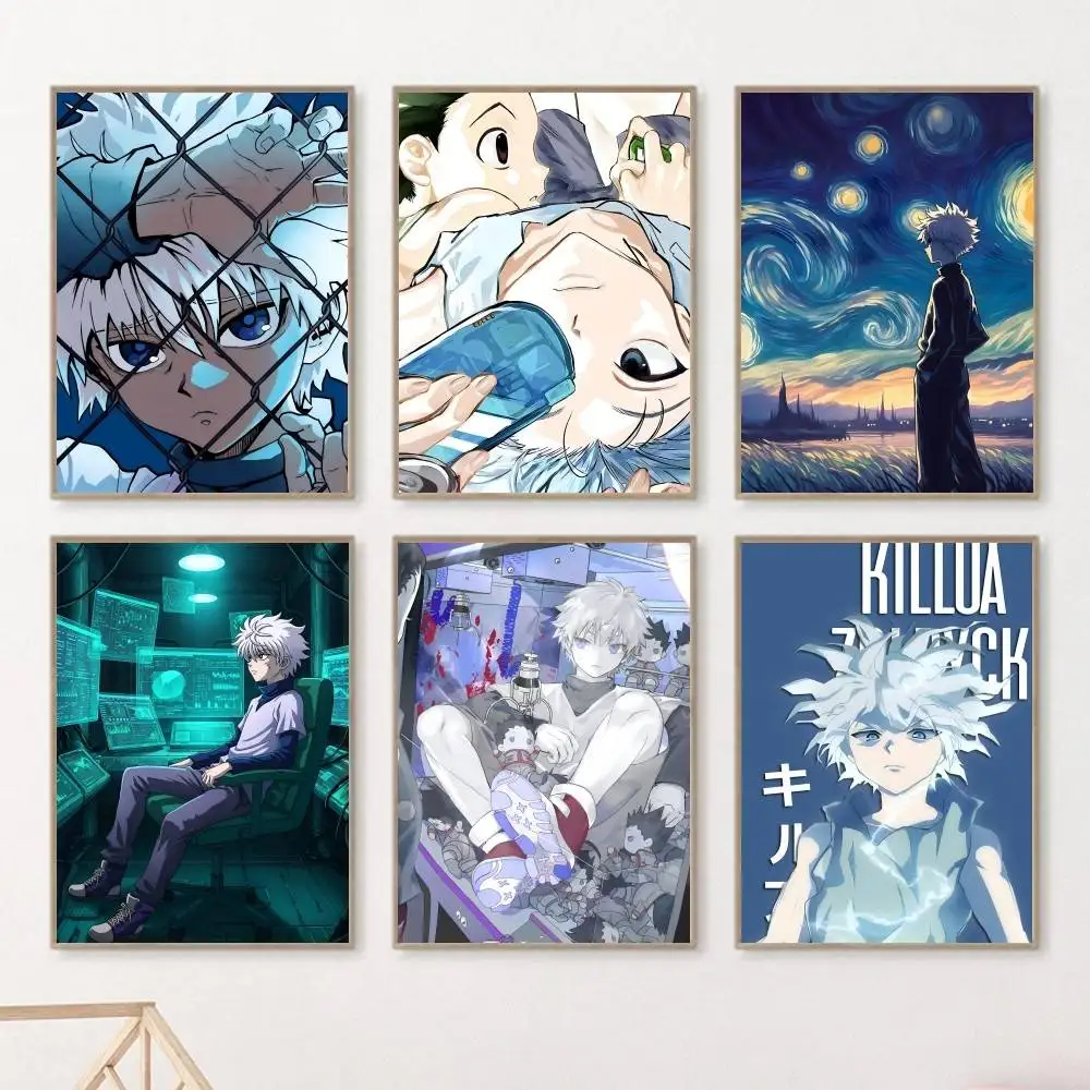Hot Anime H-Hunter × H-Hunter Art Killua Poster HD Print Vintage Wall Art Decor for Home Study Room
