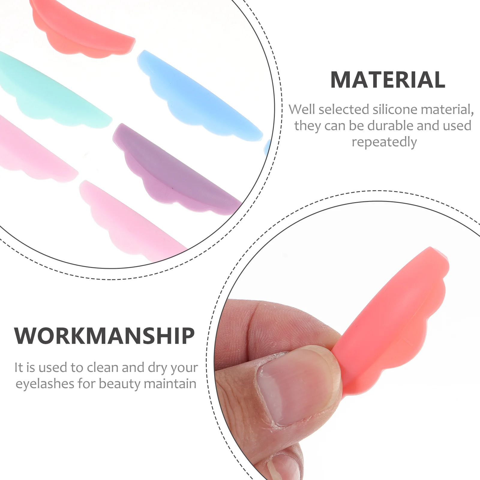 

10 Pcs Reusable Silicone Eyelash Grafting Gaskets Sunflower Shaped Eyelashes Extension Pads For Curling And Beauty Care