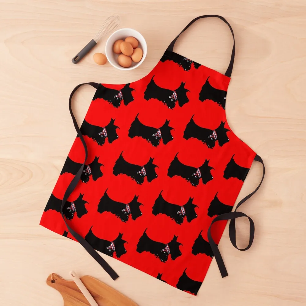 Scottie Dog Apron christmas kitchen cook wear Hairdresser Cute Kitchen Accessories Apron