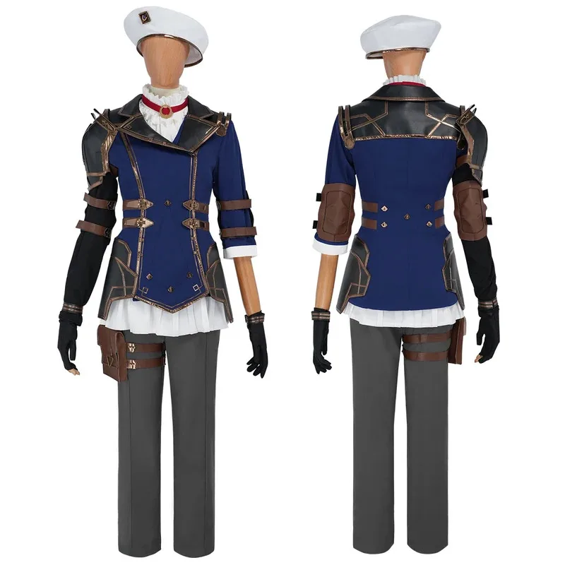 HOLOUN LOL Temporada 2 juego Caitlyn Kiramman Cosplay disfraz uniforme pantalones chaqueta Halloween regalo de Navidad Cos convención