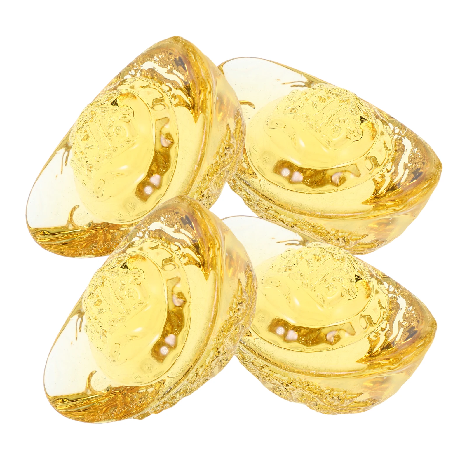 

Crystal Ingot Ornament Chinese New Year Yuan Bao Decorations Desktop Centerpieces for Tables