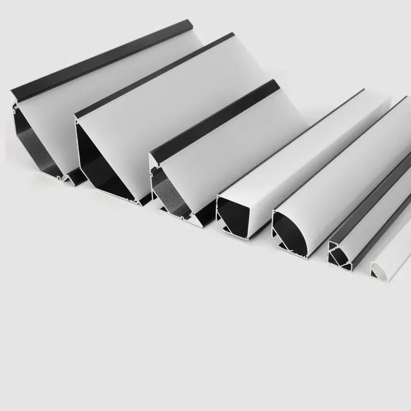 45° Oblique Beam Aluminum Profile V-type LED Ceiling Wall Washing Hard Bar Lights Desk Curtain Stair Decor Reflective Strip
