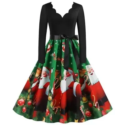 Cosplay Kerst Jurk Kostuum Props Party Dress Voor Meisje Nightmare Before Christmas Vrouwen Winter Jurk Gewaad Navidad Ropa 2022