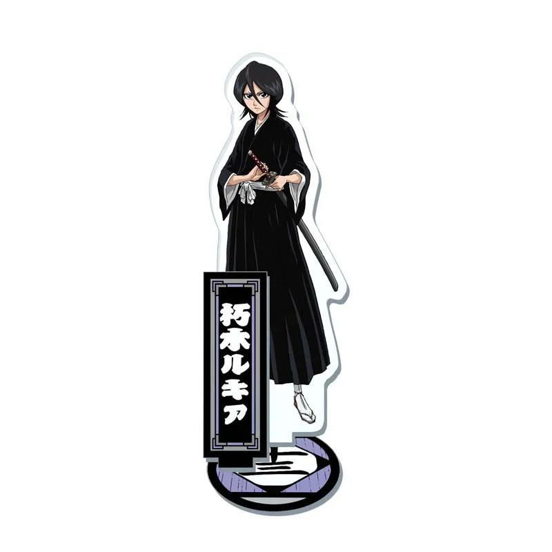 Anime BLEACH Keychain Figure Pendant Death BLEACH Acrylic Standing Plate Leather Keychain for Women Men Jewelry Accessories Gift