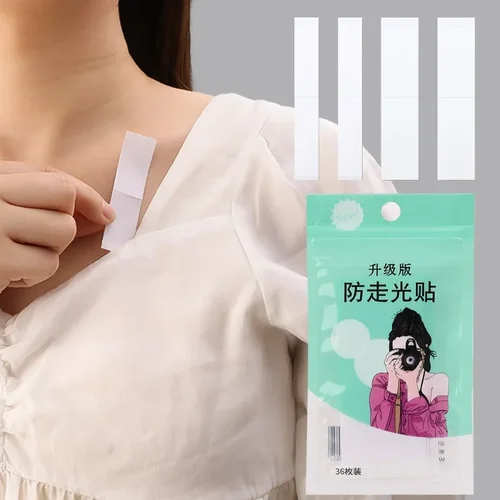 Imagen 2 del producto Cinta de doble cara Invisible antideslizante para mujer, cinta adhesiva para vestido, camisa, tiras adhesivas para la piel, cinta de lencería transparente antiperfuda