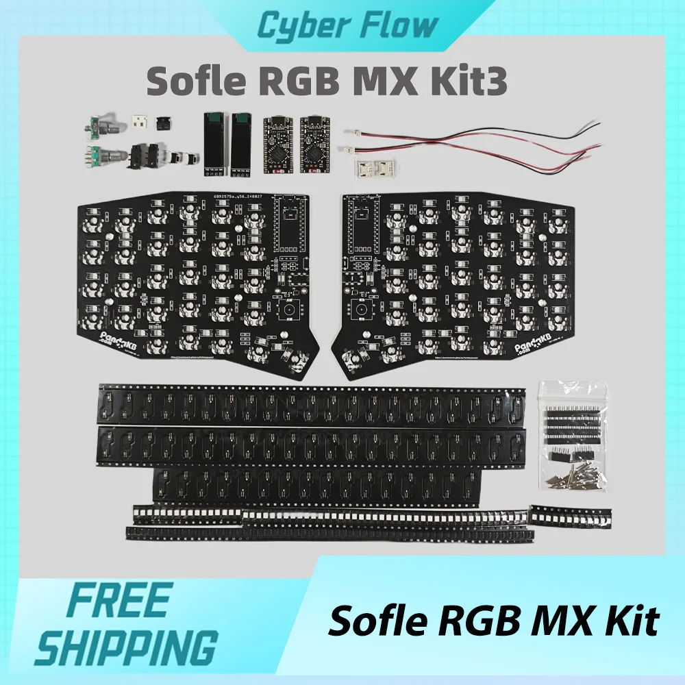 Sofle RGB MX Kit Ergonomics مخصص DIY Sofle Keyboard Kit Case PC PC Gaming Accessories
