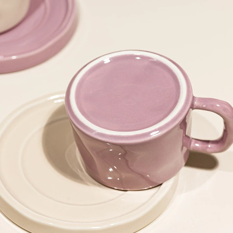 Criativo Requintado Chá Da Tarde Canecas De Cerâmica, Copos De Café Bonito e Pires, Café Da Manhã Caneca De Leite, Presente para Meninas