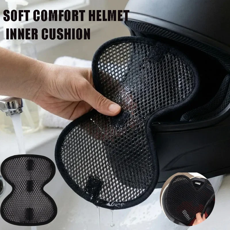 Soft Comfort Helmet Inner Liner Pad Breathable Heat Insulating Mesh Cushion Sweat Absorbing Wear Resistant Portable Motorbike