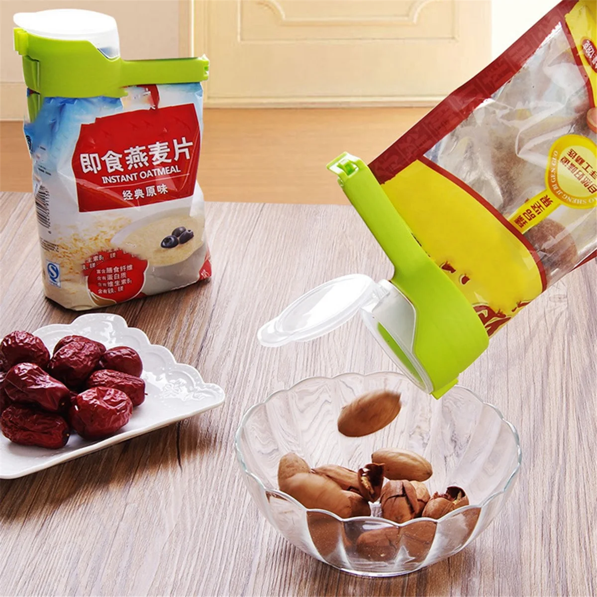 Bag Food Sealing Spout Sealing Clip Snack Bag Milk Powder Fresh-Keeping Moisture-Proof Clip Kitchen Seasoning Clip A