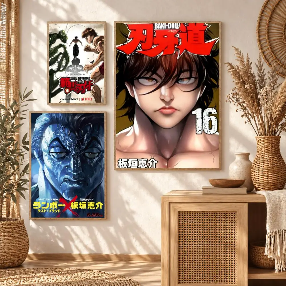Anime B-Baki the Grappler Painting Calligraphy Modern Canvas Wall Art Prints for Living Room Decor | Wall Decals