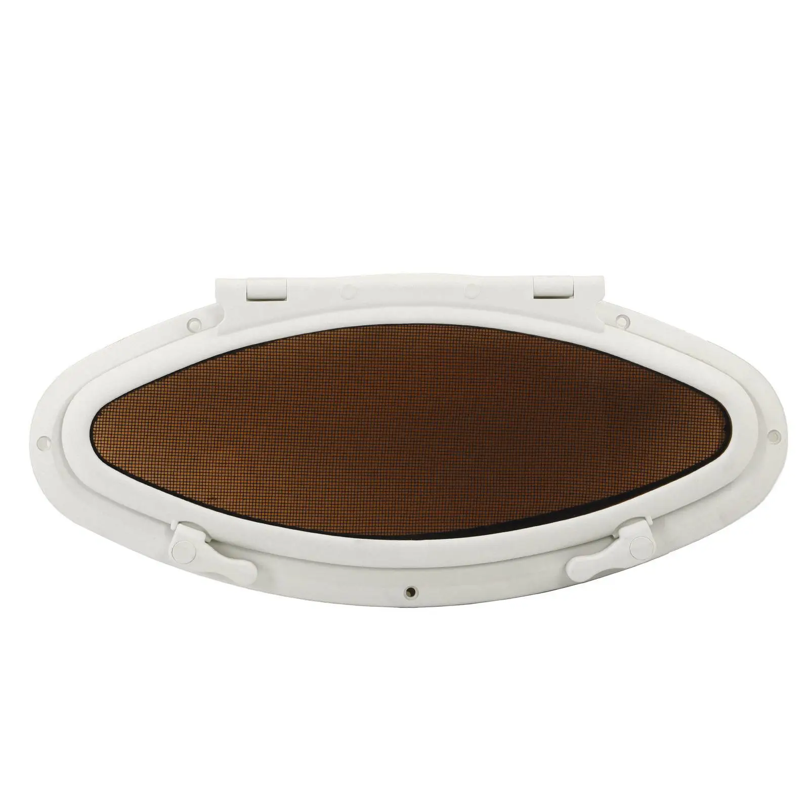 470x210mm Oval Marine Portlight Window - UV Resistant, Sealed, Inward Opening with Switch Handle