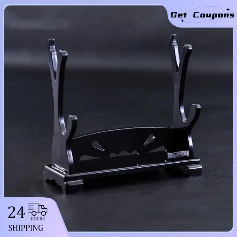 2 Tiers Sword Knife Display Stand Bracket Rack Japanese Katana Holder Cosplay Sword Knife Decoration Display Stand Holder Rack 